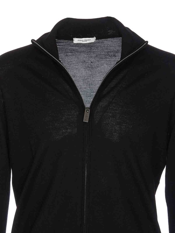 Black Sweater High Neck shop online: Paolo Pecora