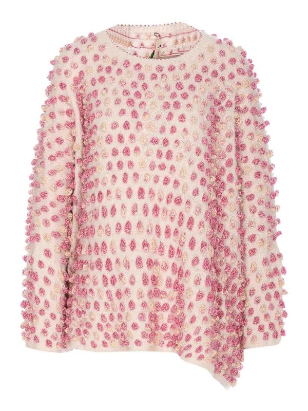 PÉRO: Suéteres con cuello pico - Suéter Cuello Redondo - Blanco