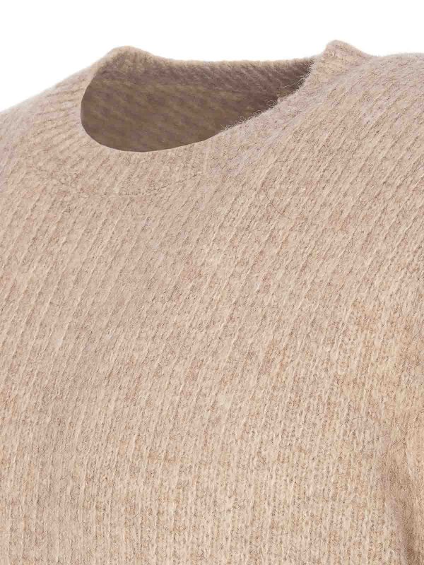 The Best Shops SUNFLOWER: crew necks - Beige Yak Sweater Crewneck Long Sleeves