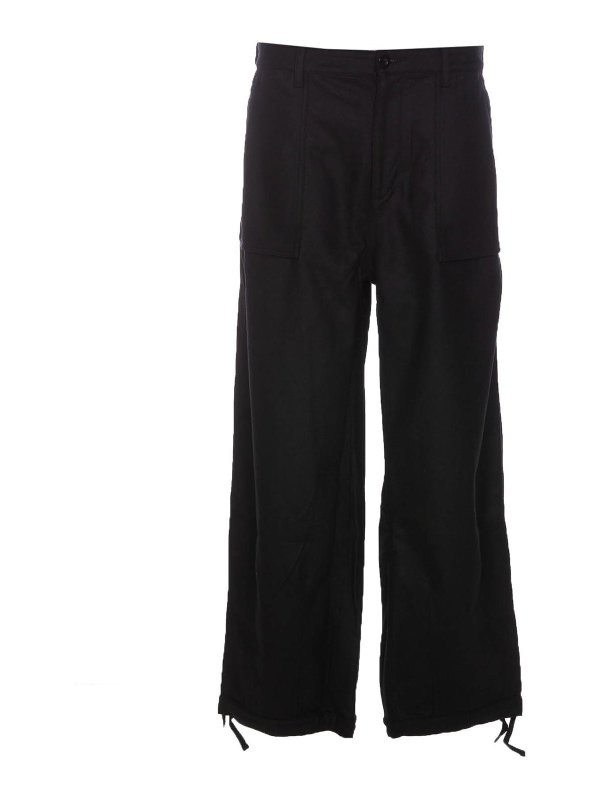 TEN C: pantaloni shorts - Pantaloni Neri