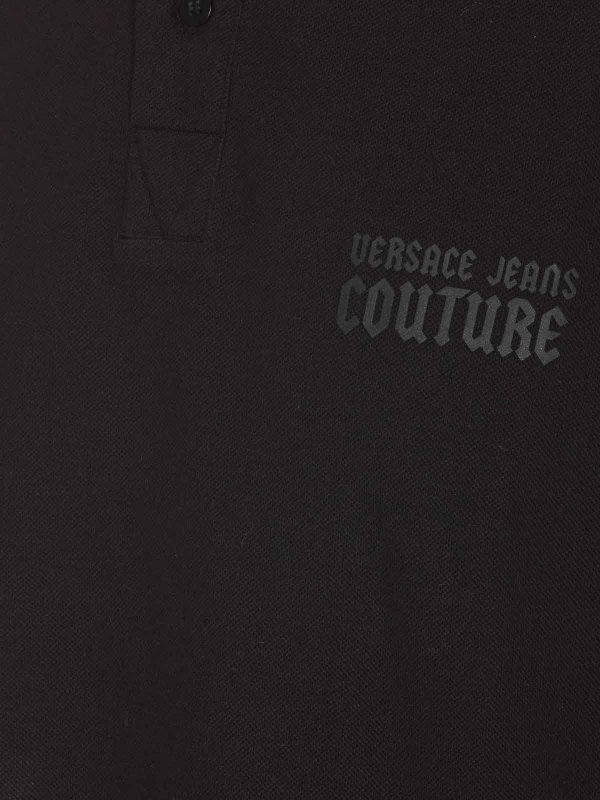 The Best Shops Versace Jeans Couture: polo - Polo regolare con logo gotico