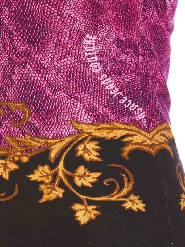 The Best Shops Versace Jeans Couture: t-shirt - T-shirt Couture nera girocollo stampata