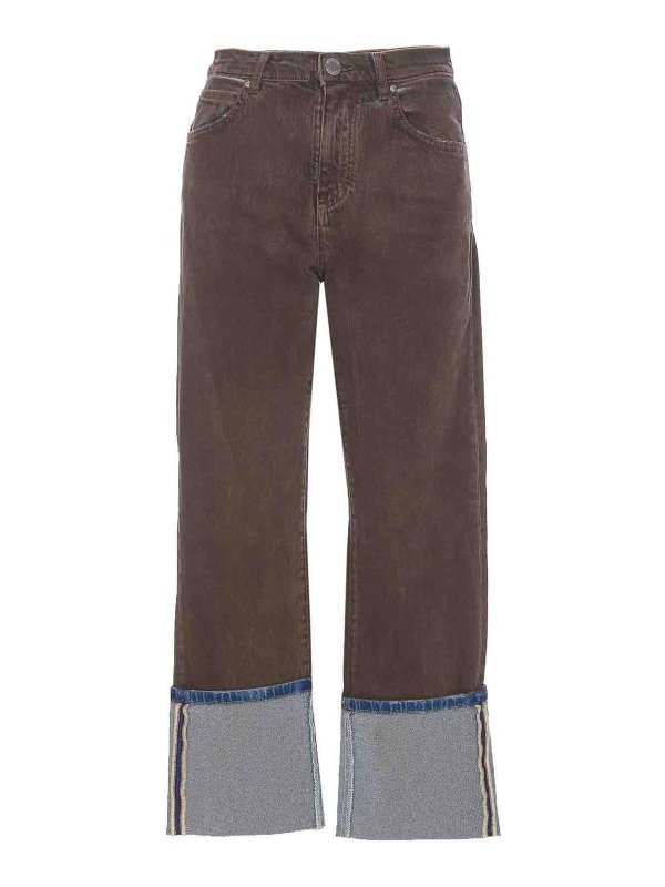 Pinko: Jeans évasés - Jean Bootcut - Marron