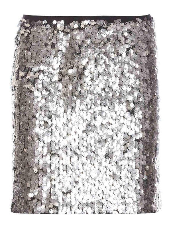 Pinko: ニーレングススカート＆ミディ丈 - 膝丈/ミディスカート - 銀