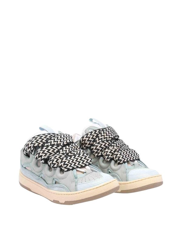 LANVIN: trainers online - Light Blue Curb Sneakers