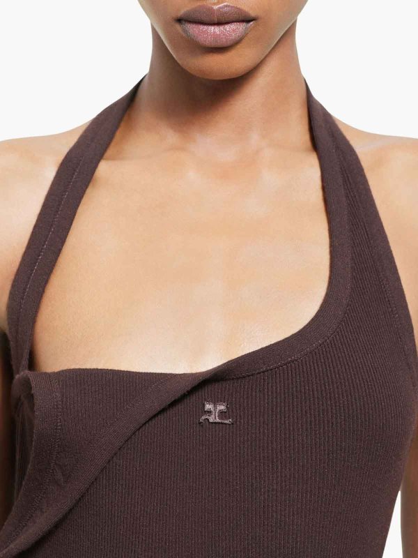 マキシドレス - ブラウン shop online: Courreges