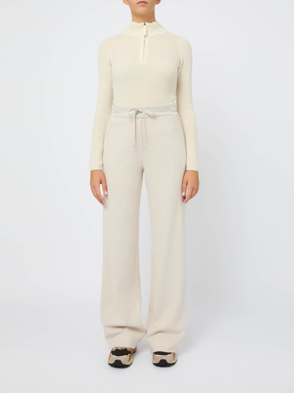 D.EXTERIOR: Trousers Shorts online - Wide-Leg Trousers With Drawstring At Waist