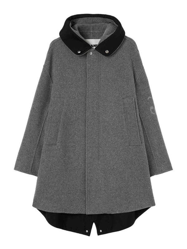 JIL SANDER: Parkas - Parka - Grau