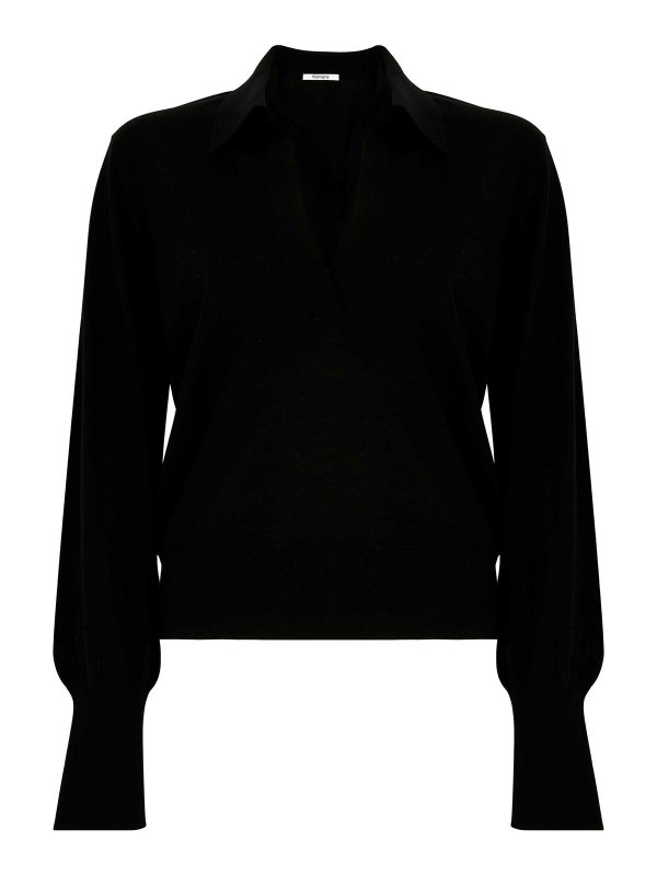 Kangra Cashmere: クルーネック - クルーネック - 黒