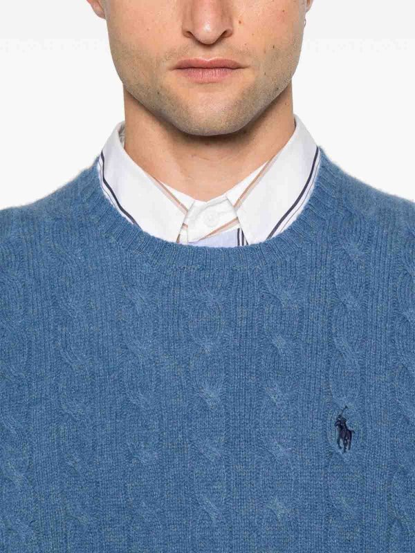 クルーネック - ブルー shop online: POLO RALPH LAUREN
