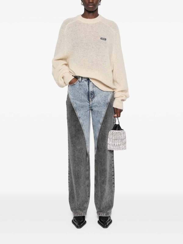 ROTATE Birger Christensen buy online Light Beige Wide Raglan Sleeve Sweater