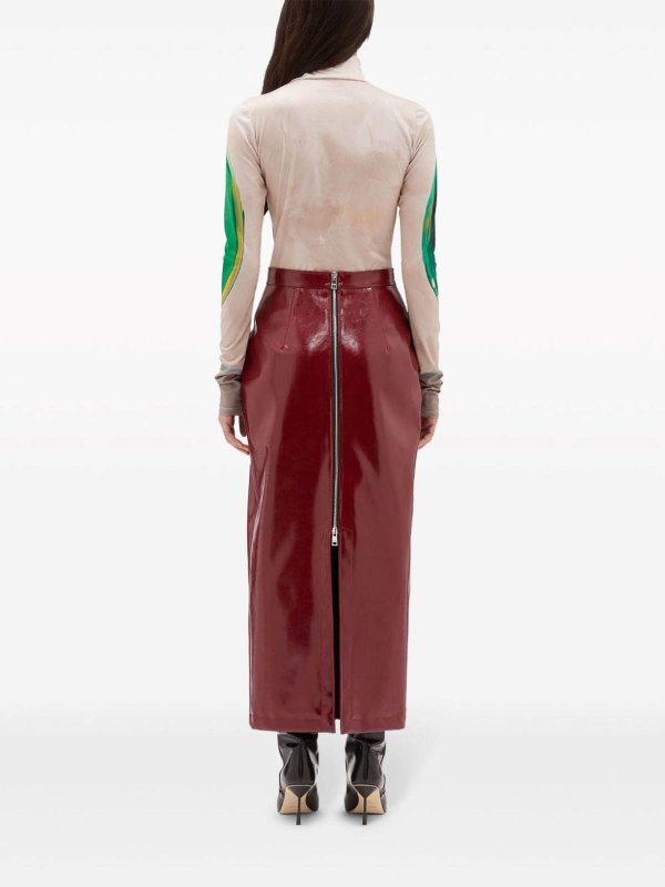 The Best Shops m.s.g.m.: Knielange und Midi Röcke - Midirock - Dunkelrot