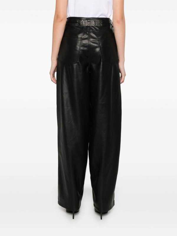 Wide-Leg Faux Leather Trousers shop online: ROTATE Birger Christensen