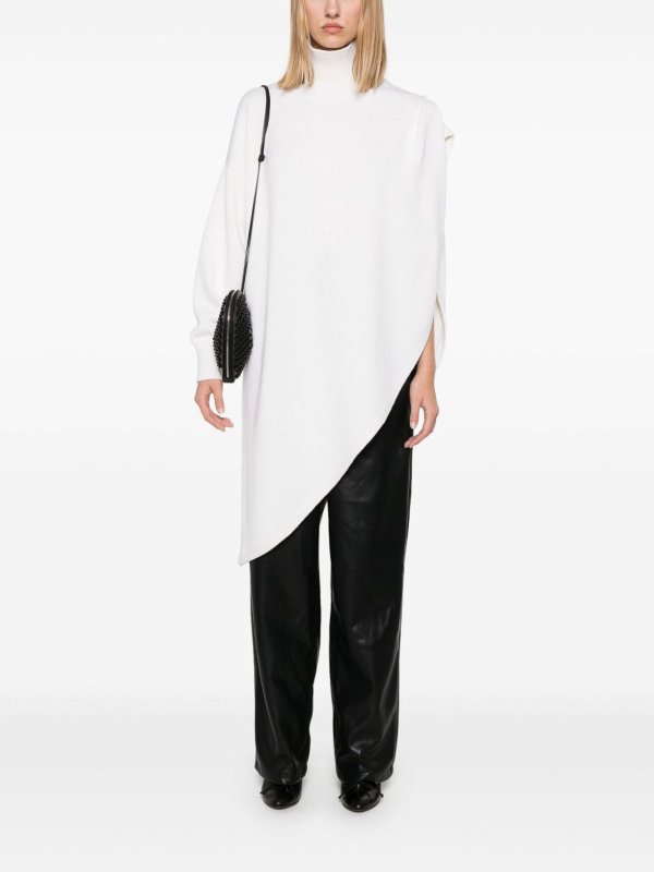 ROTATE Birger Christensen buy online Wide-Leg Faux Leather Trousers