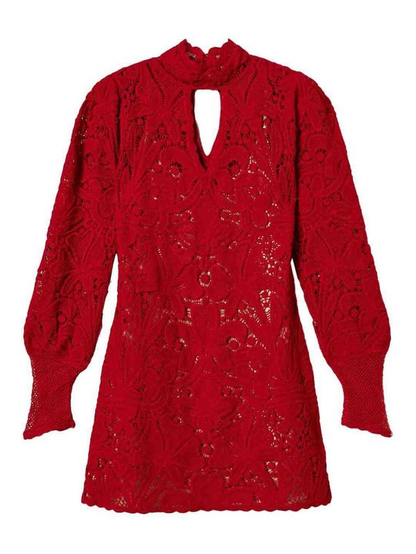 TWINSET: Suéteres con cuello pico - Suéter Cuello Redondo - Rojo