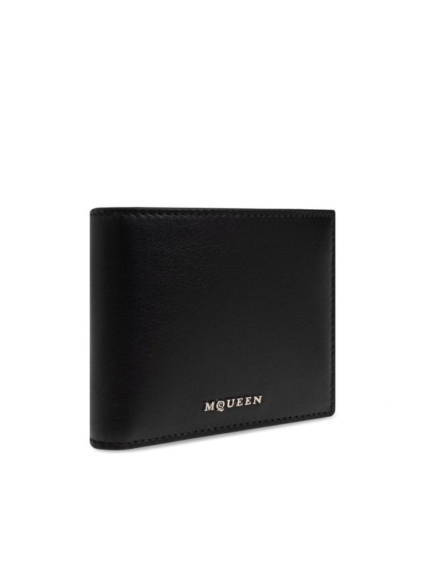 Calf Leather Wallet With Logo shop online: ALEXANDER MCQUEEN