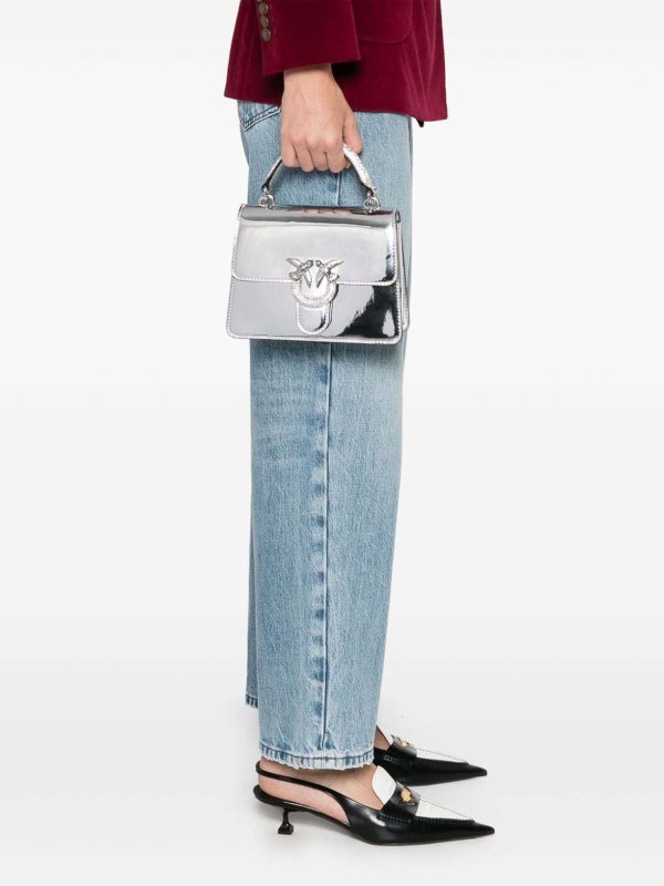 The Best Shops Pinko: Handtaschen - Shopper - Silber