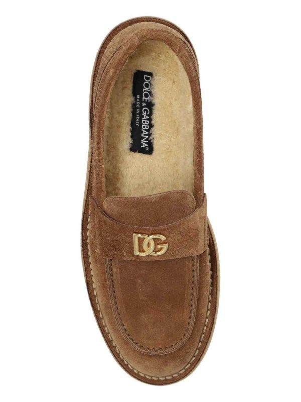 DOLCE & GABBANA: ロファー＆スリッパ online - フラットシューズ - ブラウン