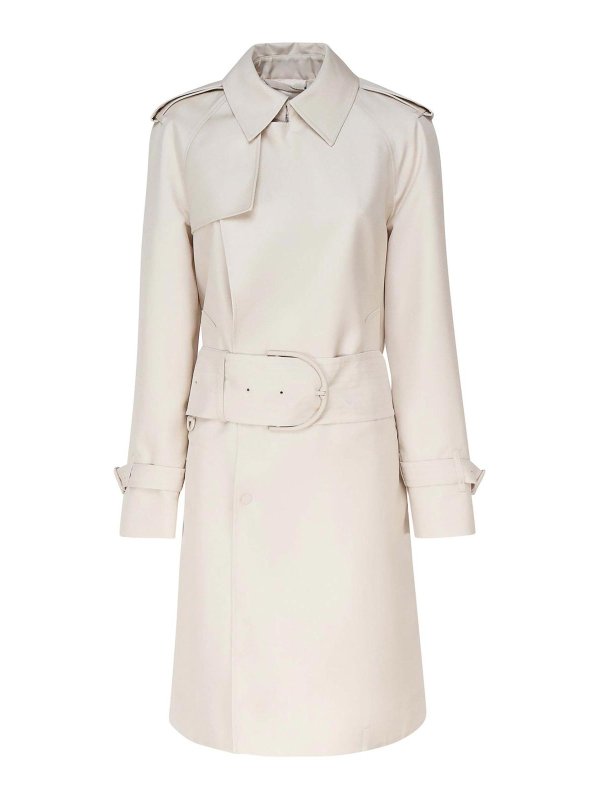 BURBERRY: trench coats - Trenchcoat In Cotton
