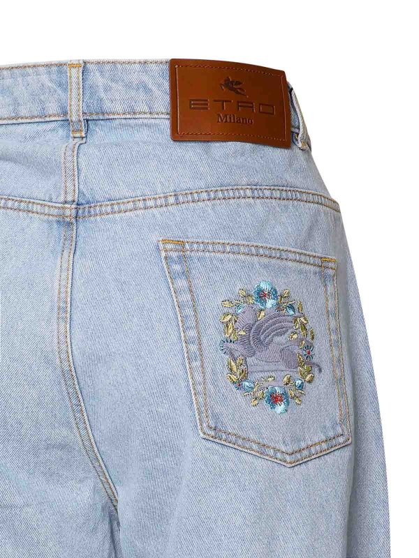 ETRO: Jeans évasés online - Jean Bootcut - Clair Délavé