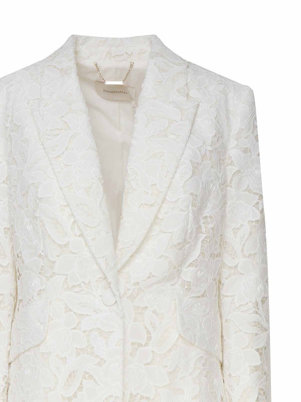 The Best Shops ZIMMERMANN: カジュアルジャケット - カジュアルジャケット - 白