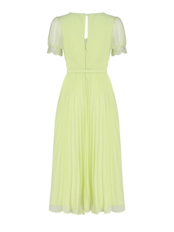 Self Portrait: maxi dresses online - Chiffon Midi Dress With Lace Detail