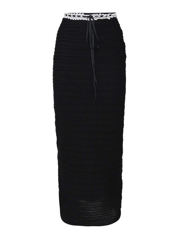 FOR LOVE & LEMONS: ニーレングススカート＆ミディ丈 - 膝丈/ミディスカート - 黒