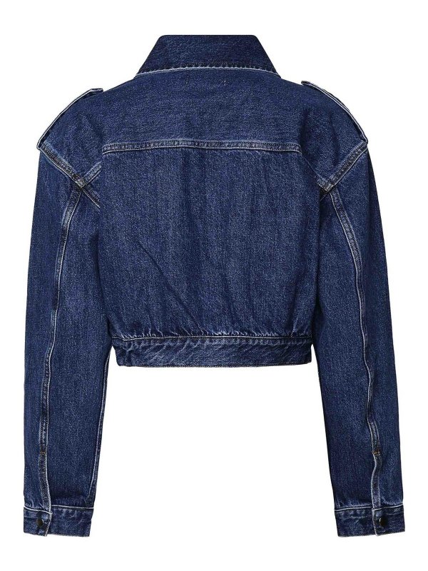 Self Portrait: casual jackets online - Denim Crop Top Jacket