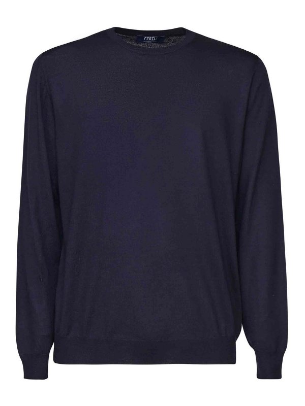 FEDELI: クルーネック - クルーネック - ブルー