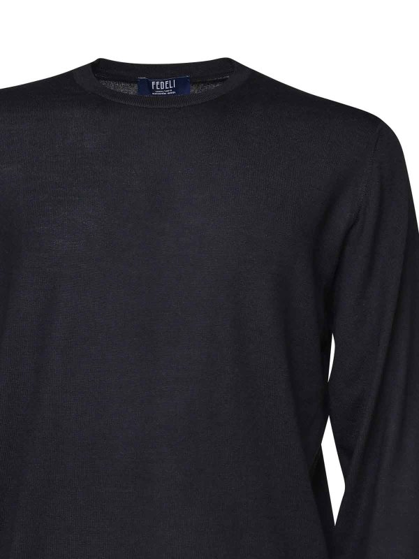 FEDELI: クルーネック online - クルーネック - 黒