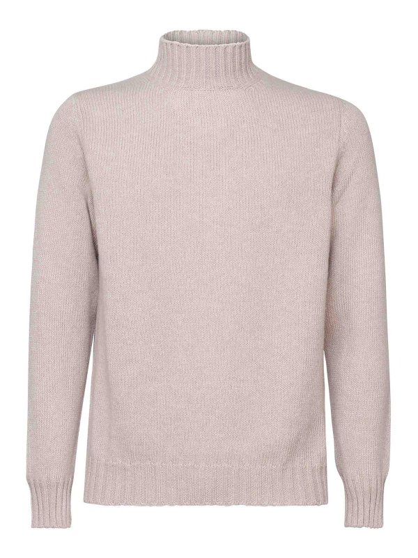FEDELI: crew necks - Turtleneck In Virgin Wool And Cashmere Blend