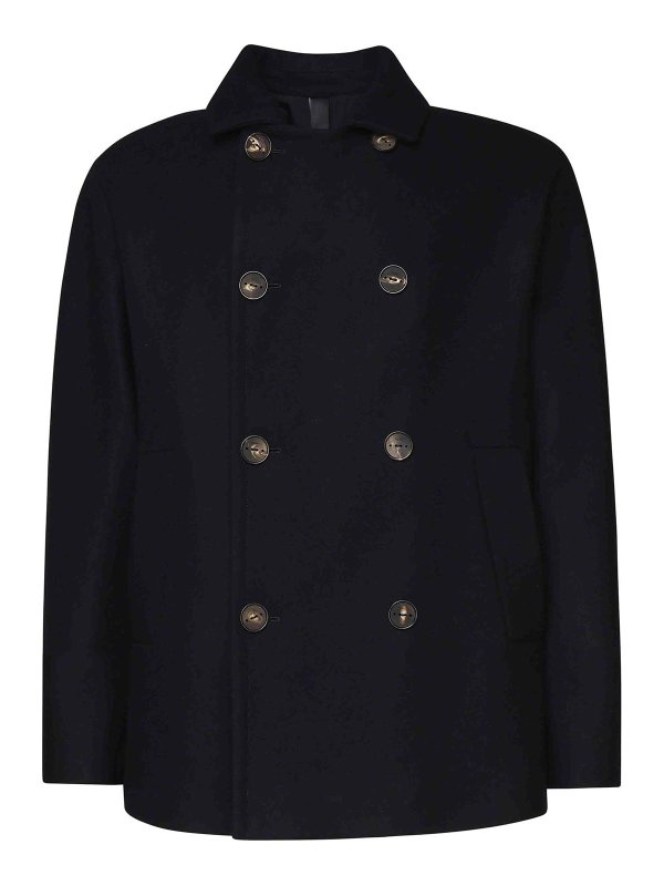 HEVO: casual jackets - Ortolini Virgin Wool And Cotton Blend Jacket