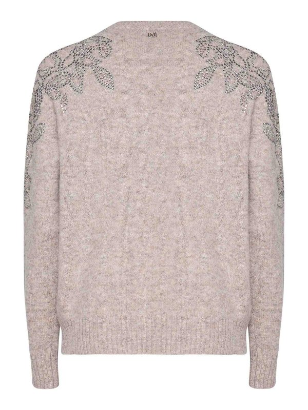 MARCIANO: crew necks online - Sweater With Embroidery On The Shoulders