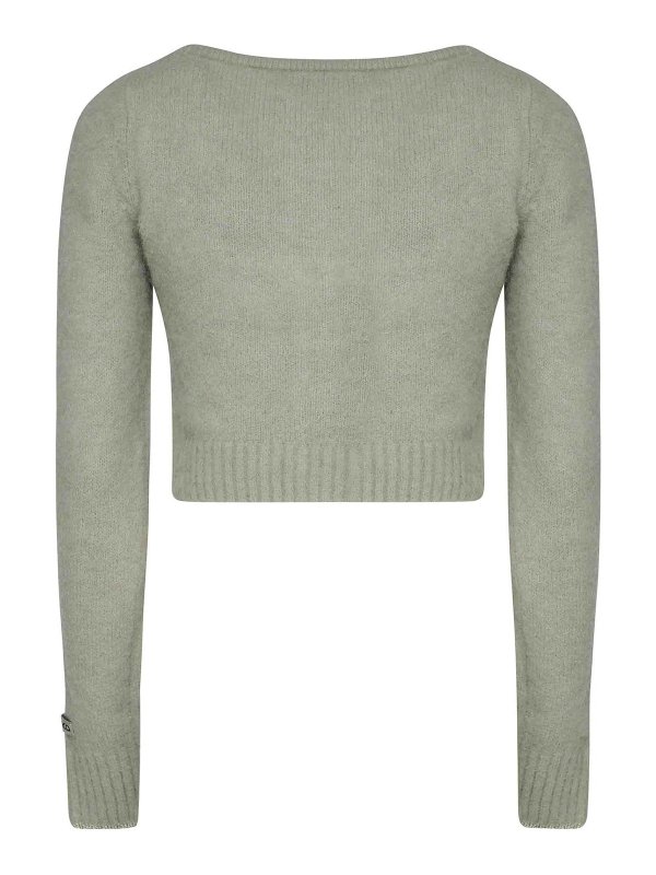 Pinko: Strickpullover mit Rundhalsausschnitt online - Rundhalspullover - Hellgrün