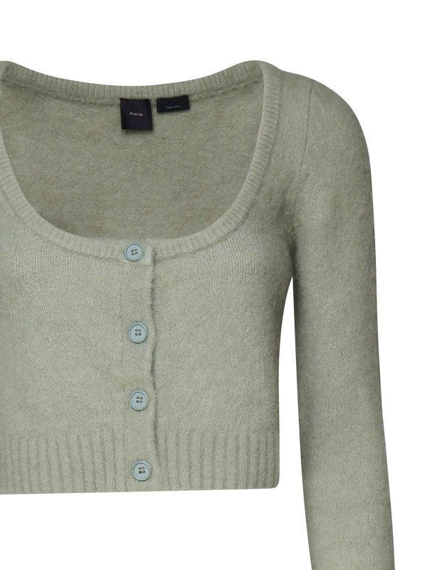 The Best Shops Pinko: Strickpullover mit Rundhalsausschnitt - Rundhalspullover - Hellgrün