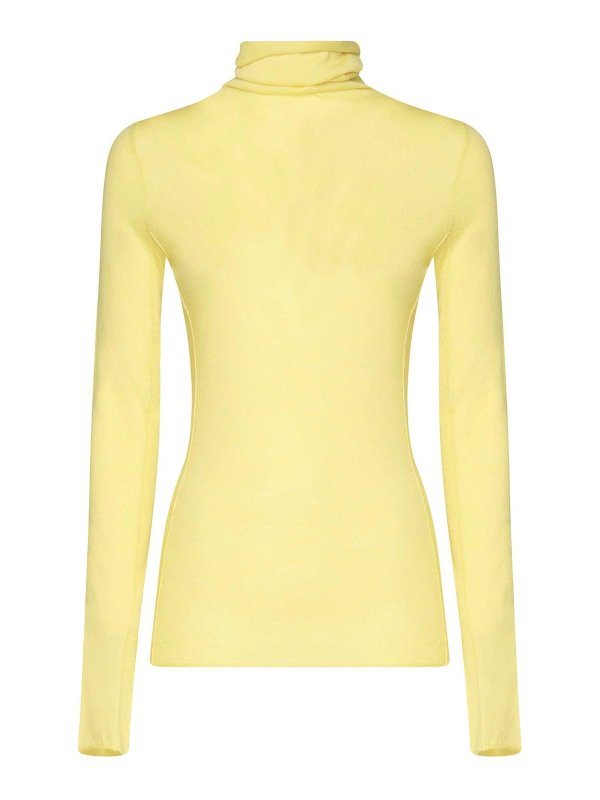 Pinko: Strickpullover mit Rundhalsausschnitt - Rundhalspullover - Gelb