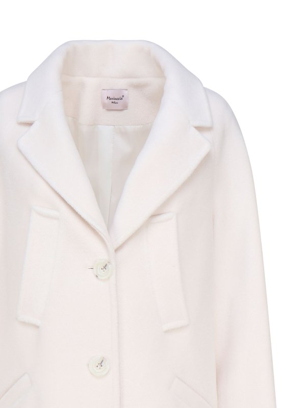 The Best Shops MARIUCCIA: short coats - Single-Breasted Wool Coat