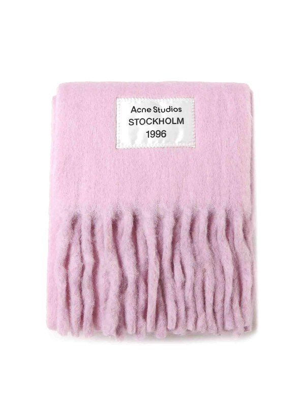 Acne Studios: scarves - Fringed Scarf Logo