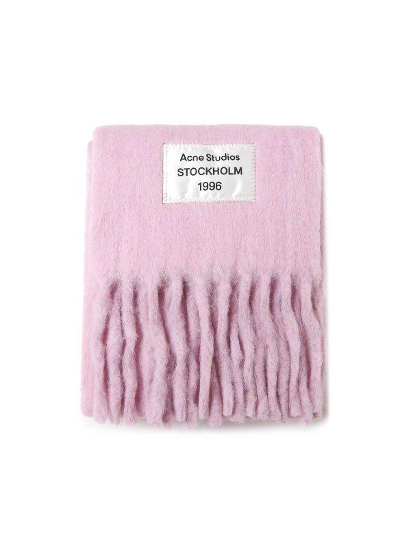 Acne Studios: scarves online - Fringed Scarf Logo