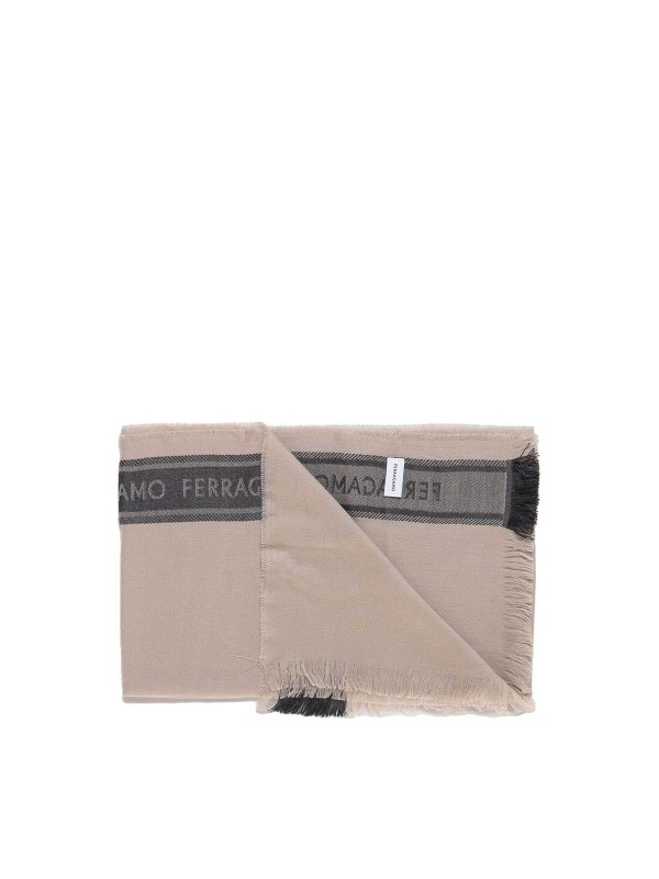 SALVATORE FERRAGAMO: scarves online - Scarf With Lettering Logo