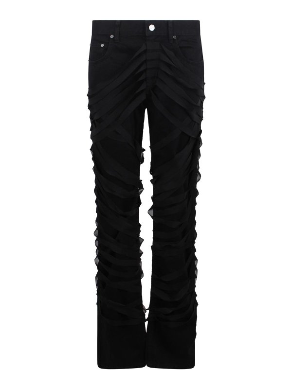 HELMUT LANG: bootcut jeans - Jeans With Ribbon