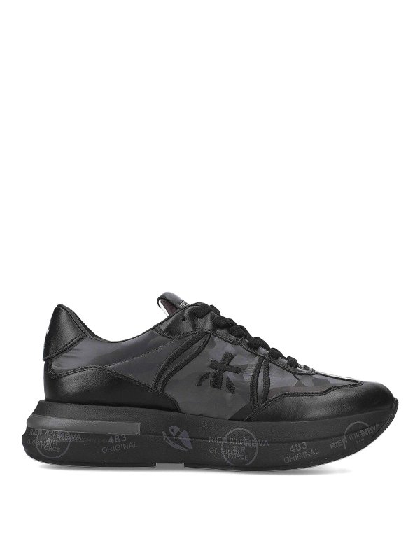 PREMIATA: Chaussures de sport - Baskets - Noir