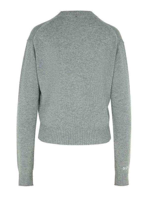 SPORTMAX: Strickpullover mit Rundhalsausschnitt online - Rundhalspullover - Grau