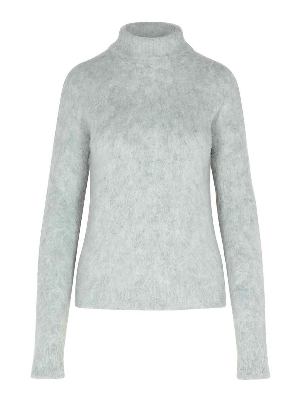 SPORTMAX: Suéteres con cuello pico - Suéter Cuello Redondo - Gris
