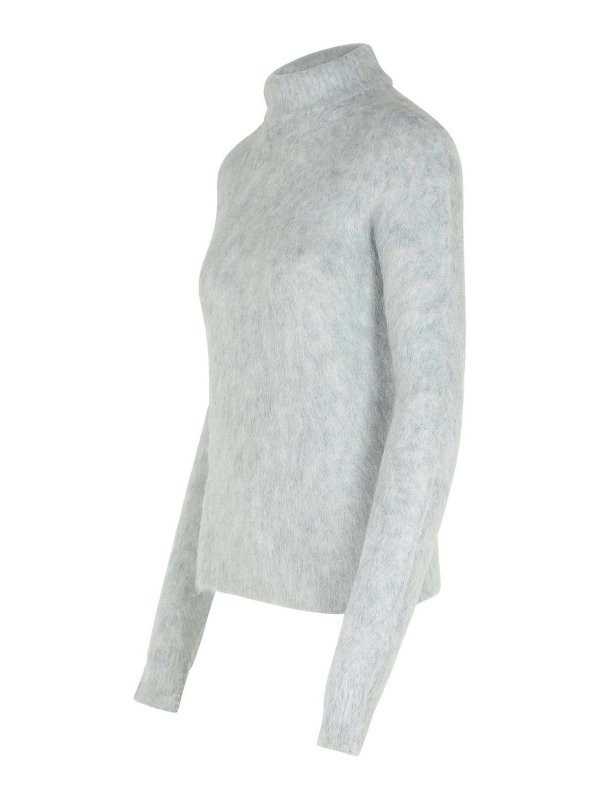 The Best Shops SPORTMAX: Suéteres con cuello pico - Suéter Cuello Redondo - Gris