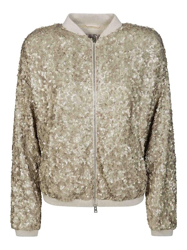 HERNO: Bomberjacken - Bomberjacke - Gold