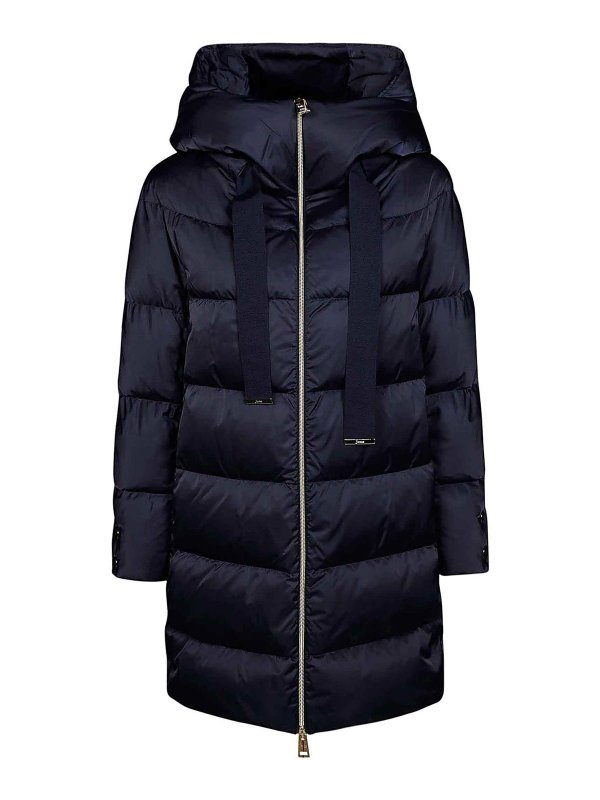 HERNO: padded jackets - Satin Down Jacket With Hood