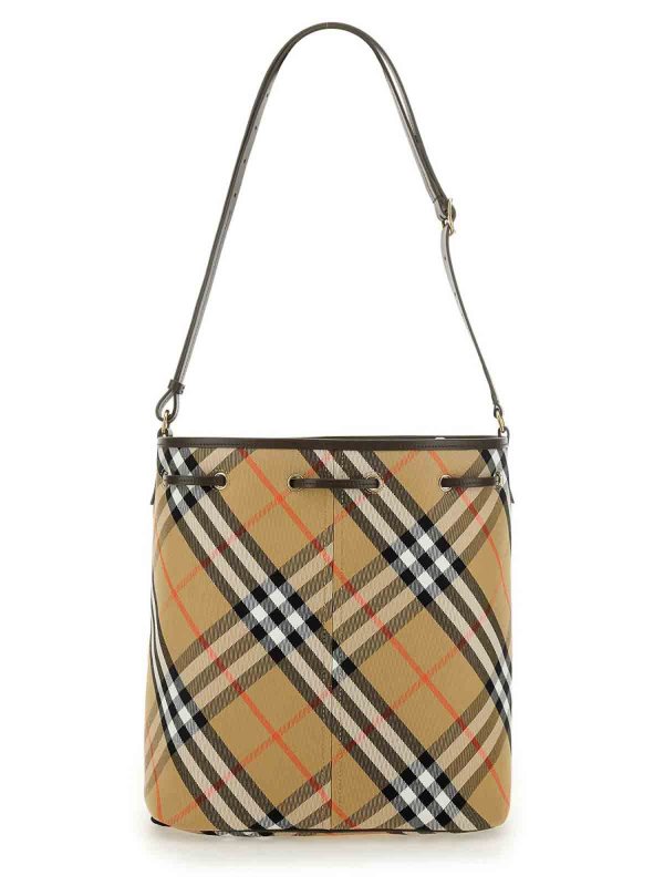 BURBERRY: cross body bags online - Check Bucket Bag