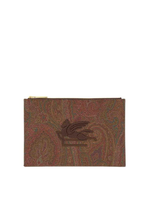 ETRO: クラッチバッグ - クラッチバッグ - ブラウン