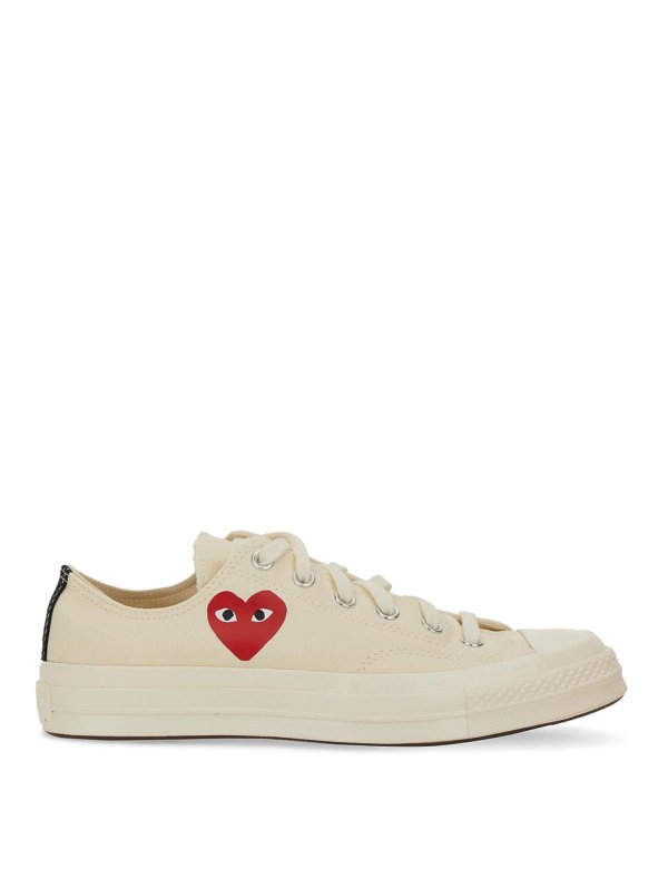 Comme des Garçons Play: Chaussures de sport - Baskets - Blanc